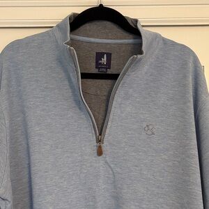 Johnie-O Men's Blue Quarter Zip Sweater, XL